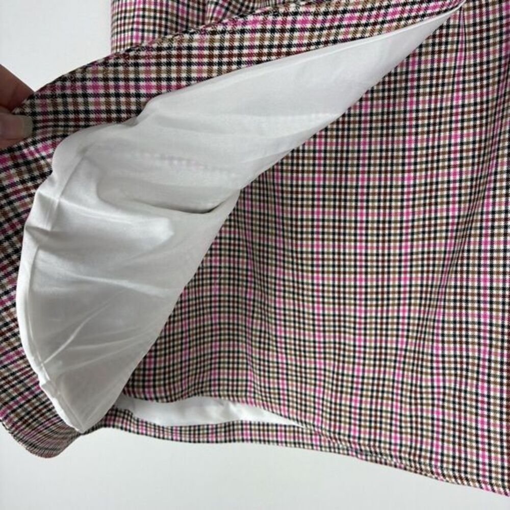 LOFT Plaid School Girl Skirt Sz 6 Pink Preppy Academia K Pop - Picture 4 of 8
